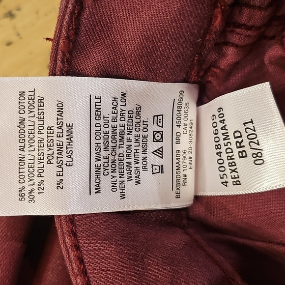 HUDSON JEANS Natalie Midrise Super Skinny Maroon Jeans Size 28 - Picture 6 of 6